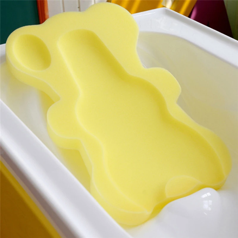 Baby Bath Seat Infant Non Slip Soft Bath Foam Pad Mat Body Cushion Sponge Bathtub Mat Safety Bathtub Seat + 2pcs Foam Rub Gifts