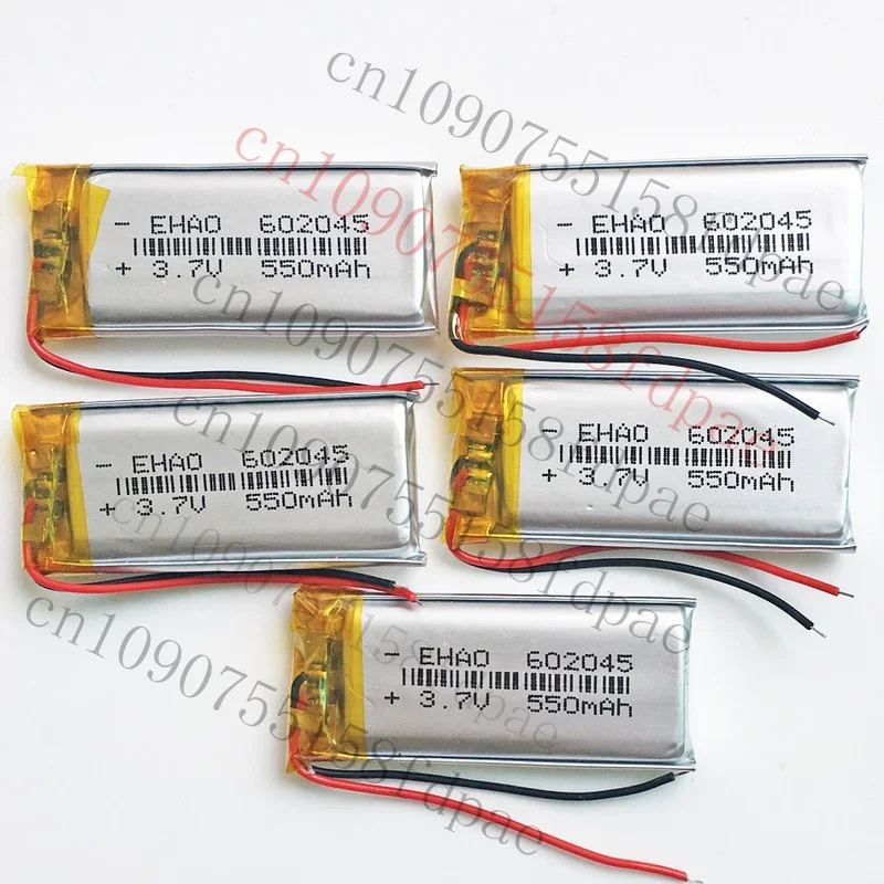 OK 5x3.7V 550mAh Li-po بوليمر بطارية قابلة للشحن للهاتف الخليوي MP3 GPS 602045 #1