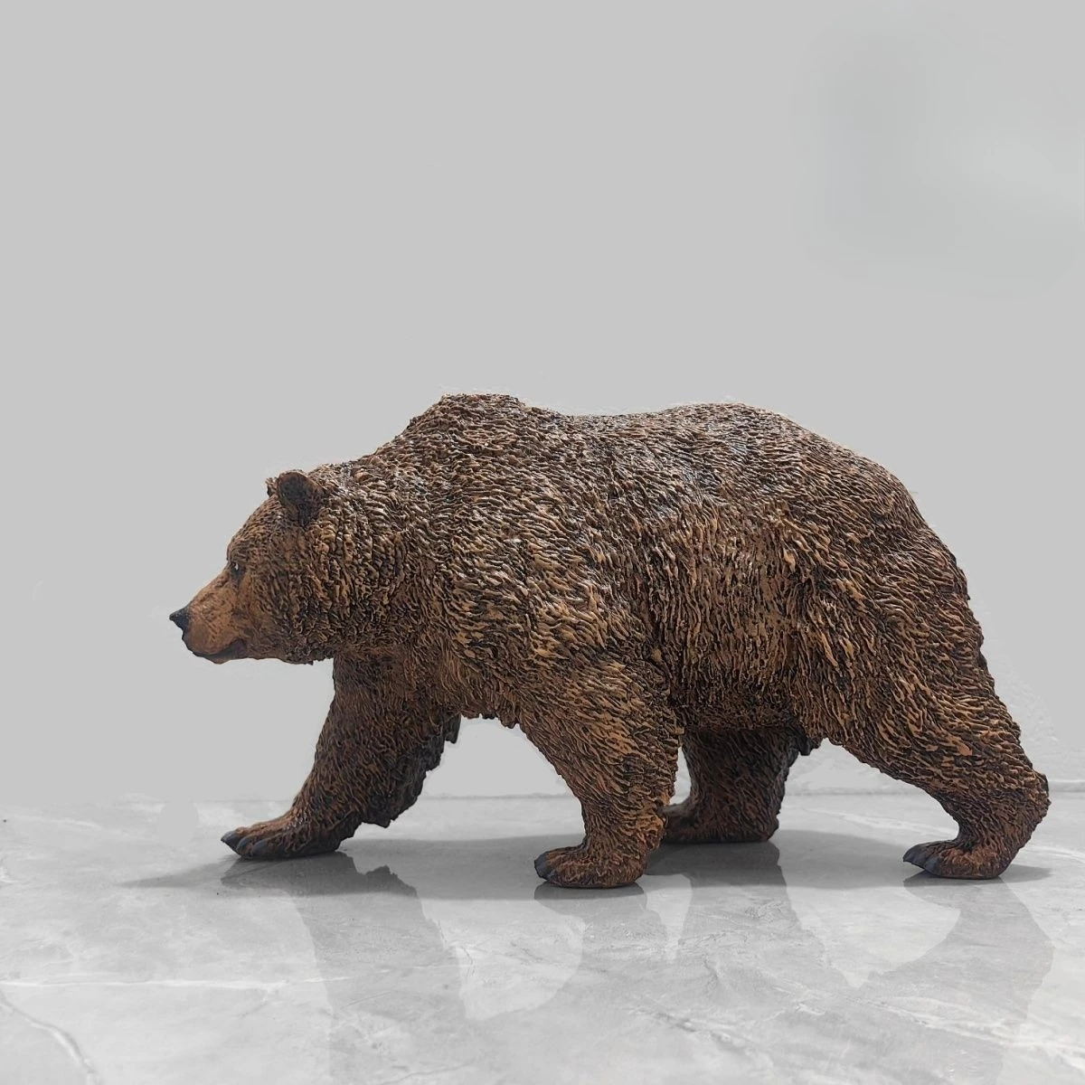 

North Brown Bear Sculpture Large Animal Art Decor for Home Office TV Cabinet Living Room Decoration Home Decor Desk Decoration