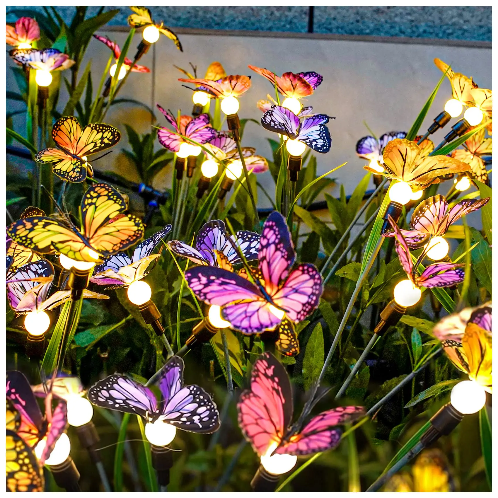 Solar Powered Garden Lights Outdoor Decoration Butterfly Sunlight for Garden Backyard Patio Pathway Street Decor IP65 Waterproof