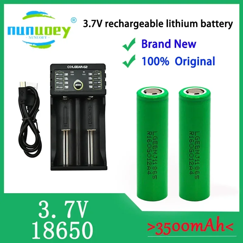 

100% 2025 latest original MJ1 3.7 v 3500 mAh 18650 lithium rechargeable battery, suitable for LG flashlight toy tool battery