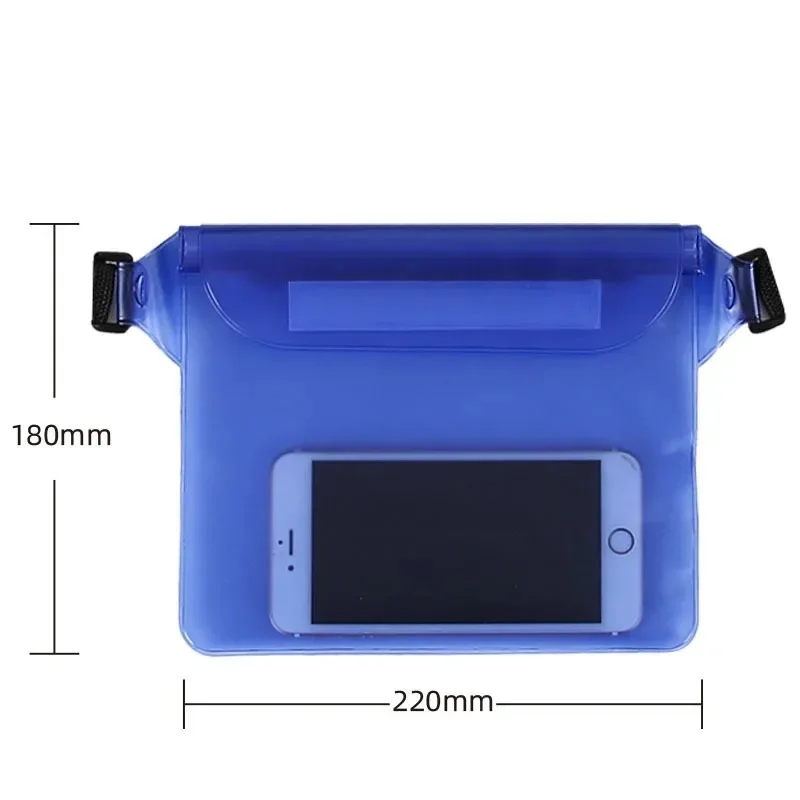 3 Layers High Waterproof Sealing Swimming Bag Large Size Transparent Underwater Dry Protection Bag for Iphone Mobile Phone Pouch