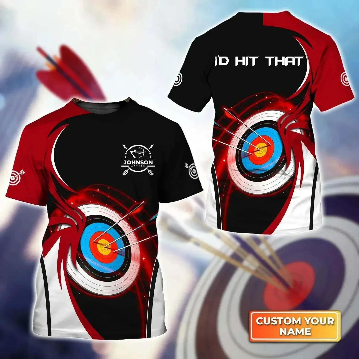 

Printed 3D Archery T-shirt Summer Men's Shirt - Short-sleeved Top Loose Casual T-shirt