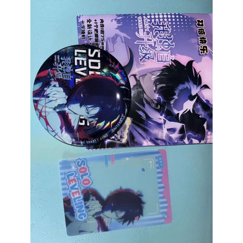 Anime Solo Leveling badge blind box badge Solo Pvc Transparent card Brooch Pin Cosplay Badge Decoration Birthday gift