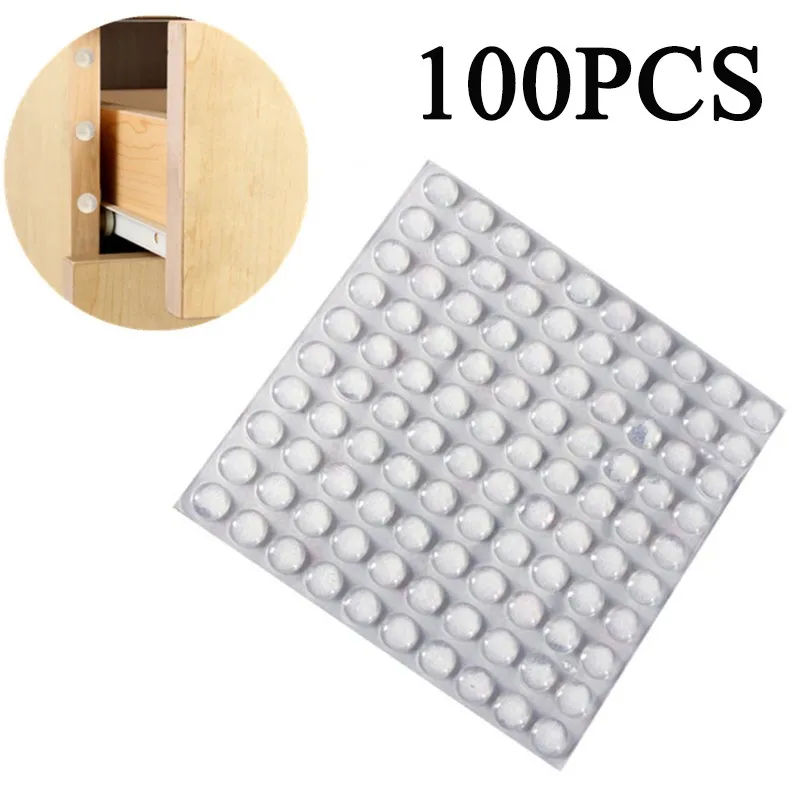 Strong Self-Adhesive Clear Door Stopper Rubber Damper Buffer Cabinet Bumpers Furniture Dots Cushion Protective Mats Tiny Bumper