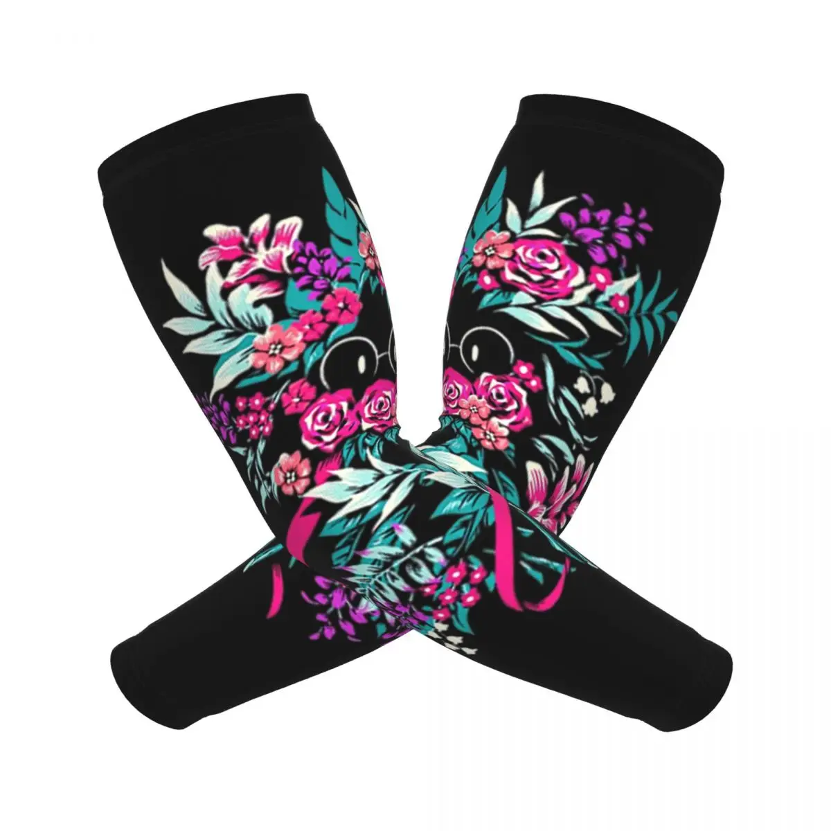 

Deltarune Spamton Merch Ralsei с цветочным принтом на рукавах для мужчин и женщин, защита от солнца и ультрафиолета, накидка для татуировки, спортивное охлаждение, велоспорт