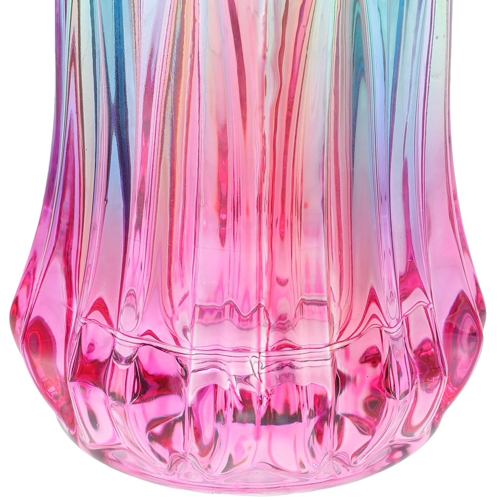 

Clear Crystal Glass Flower Vase Thickened Base Elegant Decorative Vase for Home Restaurant Office Flower Display Bright Colored