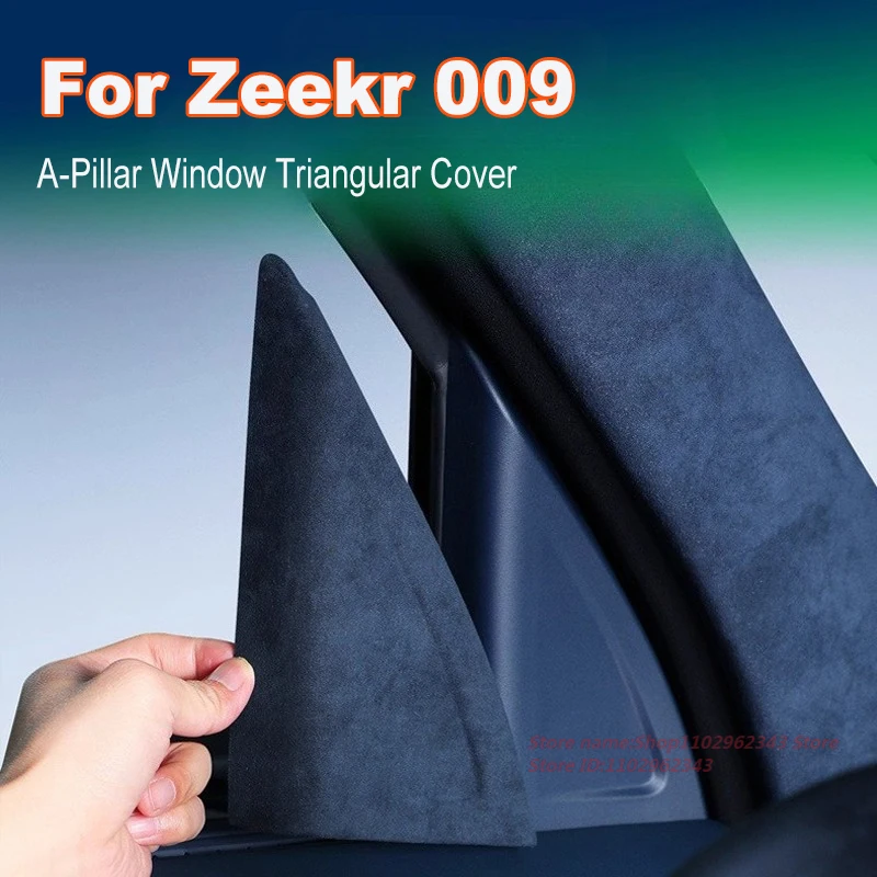

For Zeekr 009 2024-2025 Alcantara Suede Window Triangular Cover A-Pillar Decorative Sticker Car Interior Modified Accessories