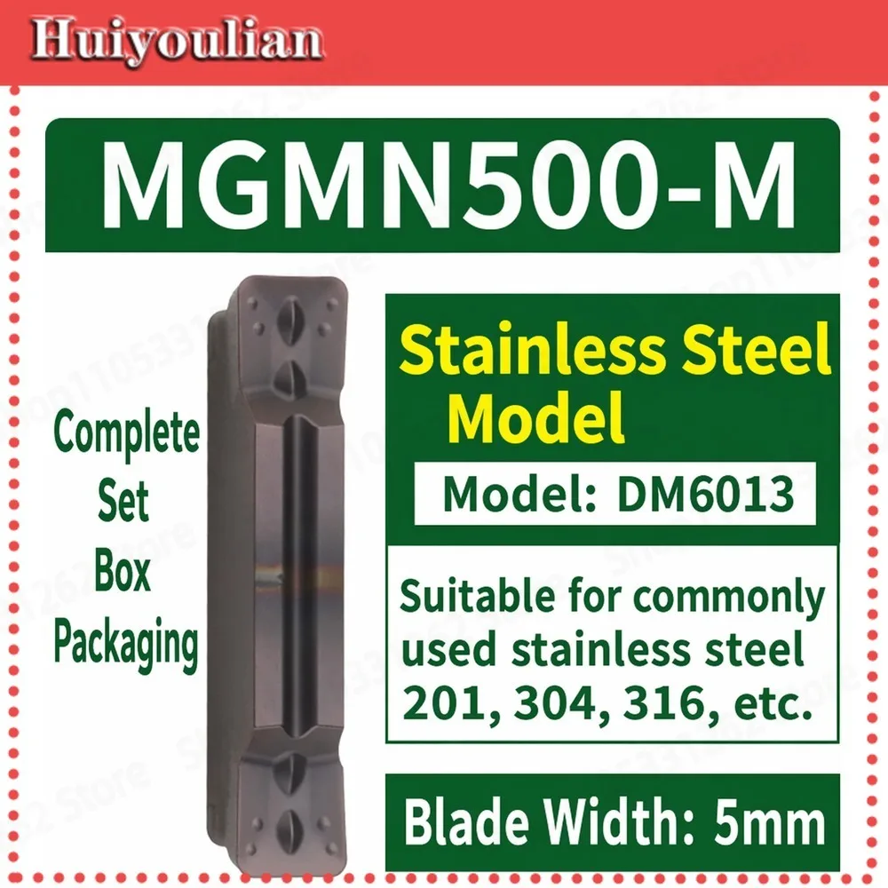 10pcs MGMN500-M DM6013 Carbide Milling Insert for Stainless Steel 201 304 316 5mm Width