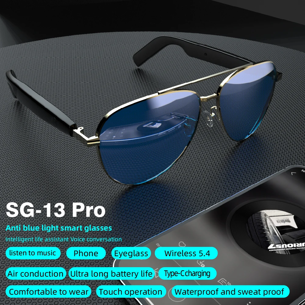 نظارات بلوتوث لاسلكية ذكية SG-13Pro رياضية خارجية أنيقة مضادة للضوء الأزرق للهاتف الرد على عملية اللمس #2