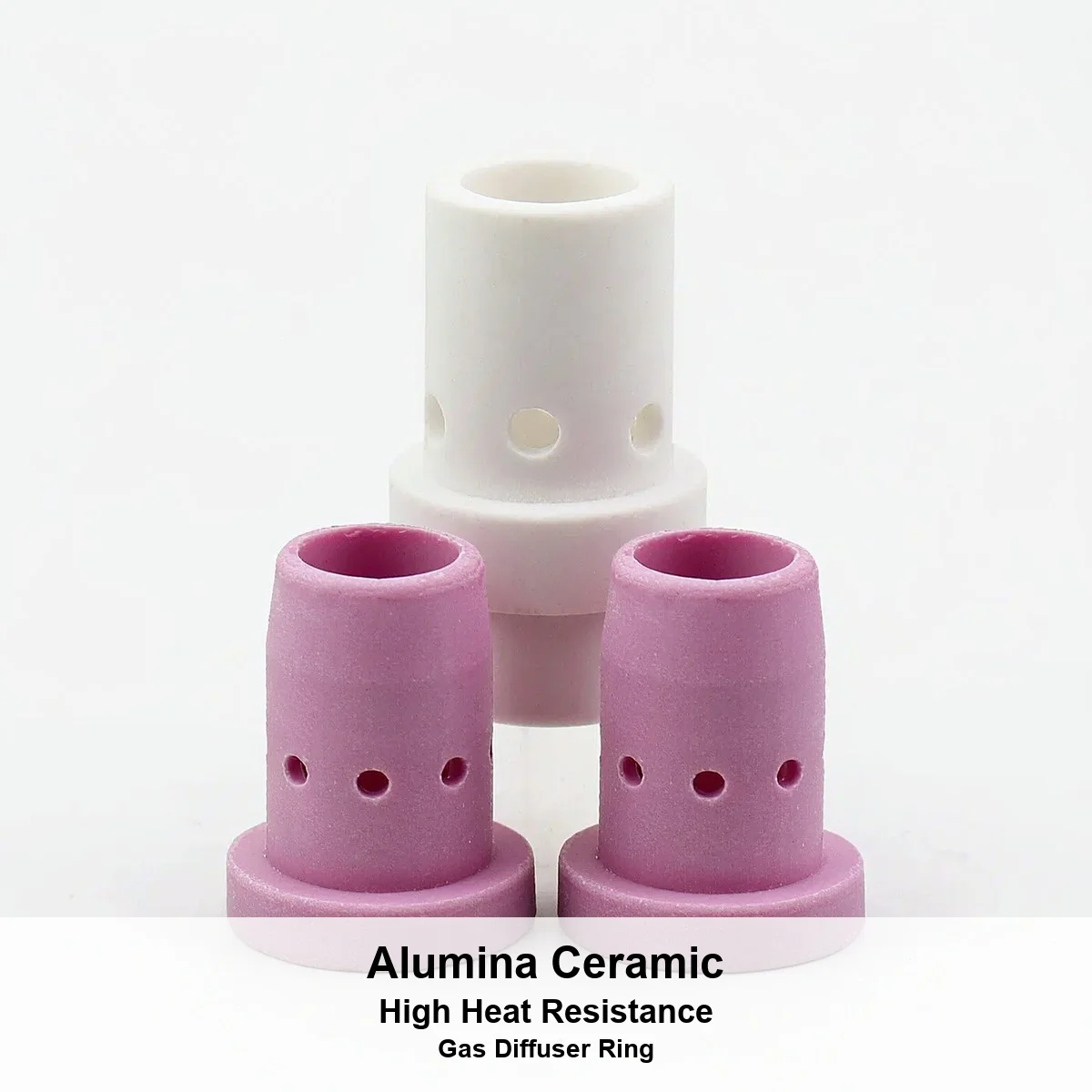 10PCS 24KD 36KD Ceramic Current Shunt Welding Gas Diffuser Ceramic Ring Alumina Ceramic Nozzle 350A 500A CO2 Welding Consumables