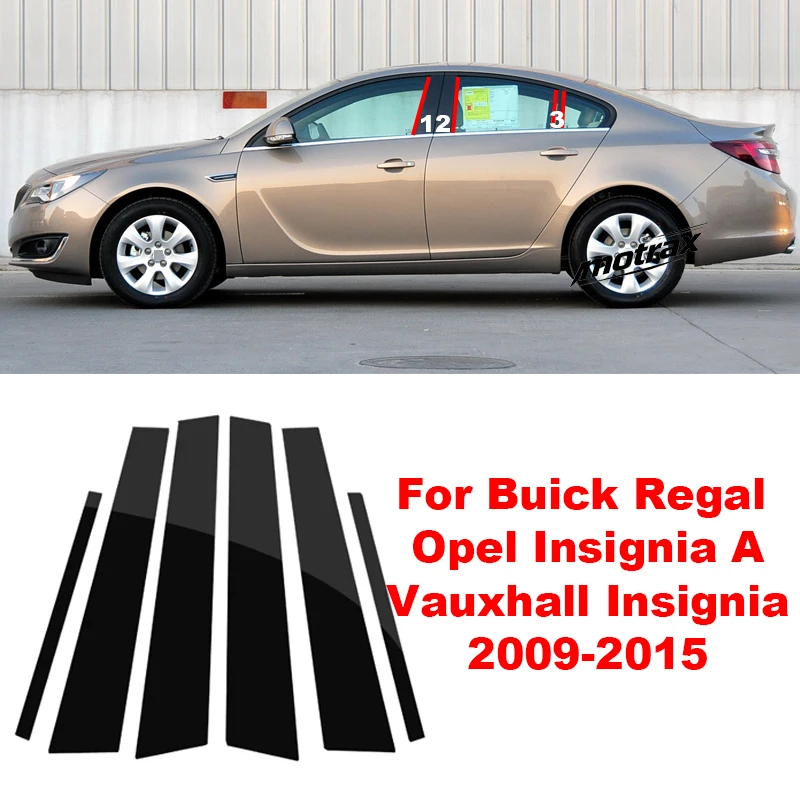 Car Window Decorative Cover Center Film Pillar B C Pillar Sticker for Buick Regal Vauxhall Opel Insignia A 2009-2015 Sedan