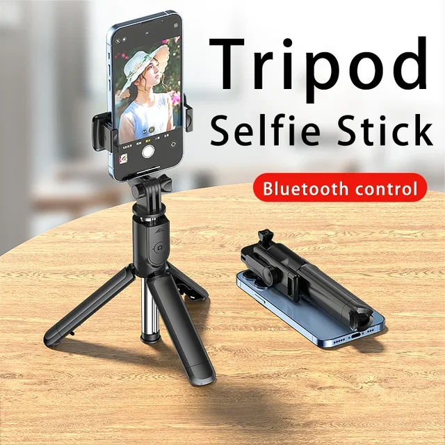Bezprzewodowy kijek do selfie Bluetooth Mini statyw wysuwany monopod zdalna migawka do uchwytu na telefon iPhone Samsung Xiaomi