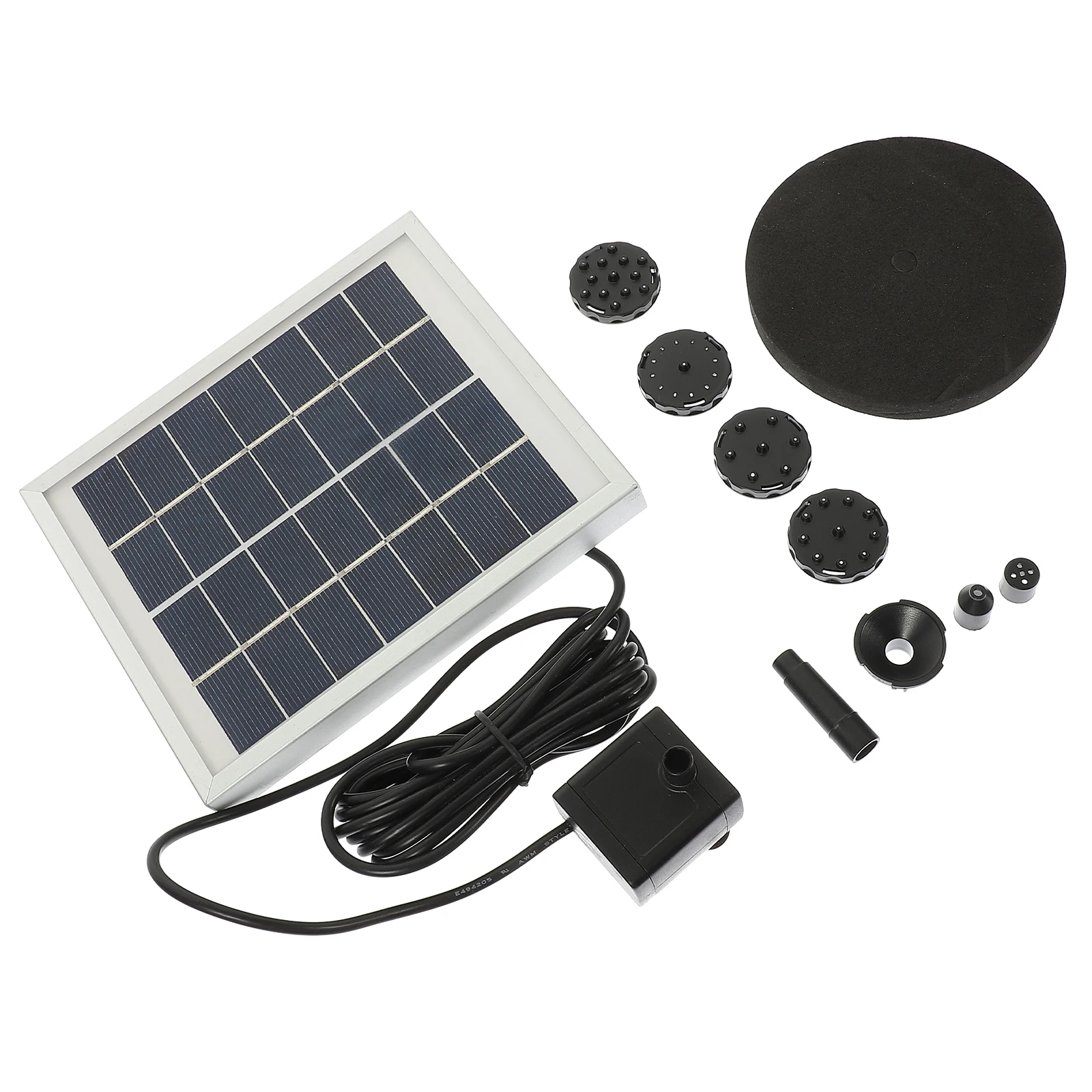 

1 set Solar Fountain Pond Pump Small Water Garden Outdoor Decor Pool Black Plastic Float Solar Powered Durable Reliable Oxygen