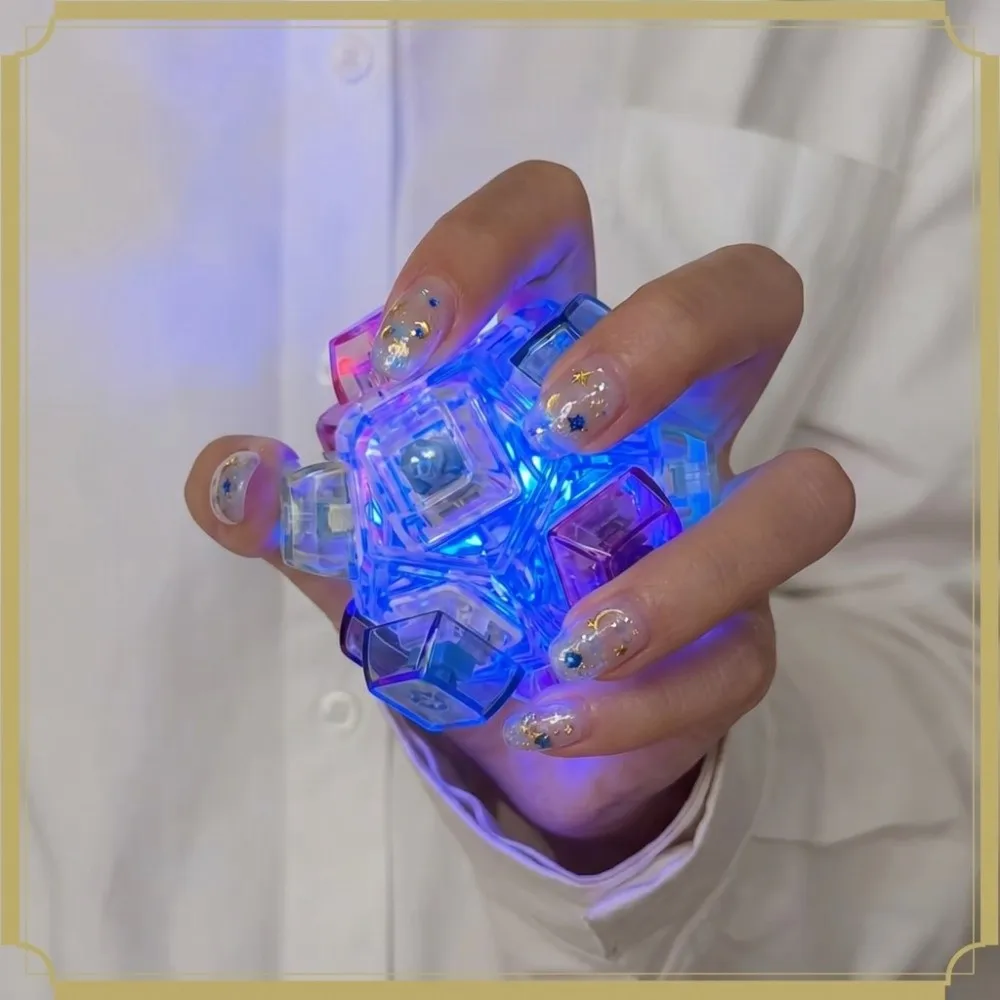 With LED Light Keyboard Ball Clickable Button 12 Key Fingertip Press Button Tester Spherical Shape Creative
