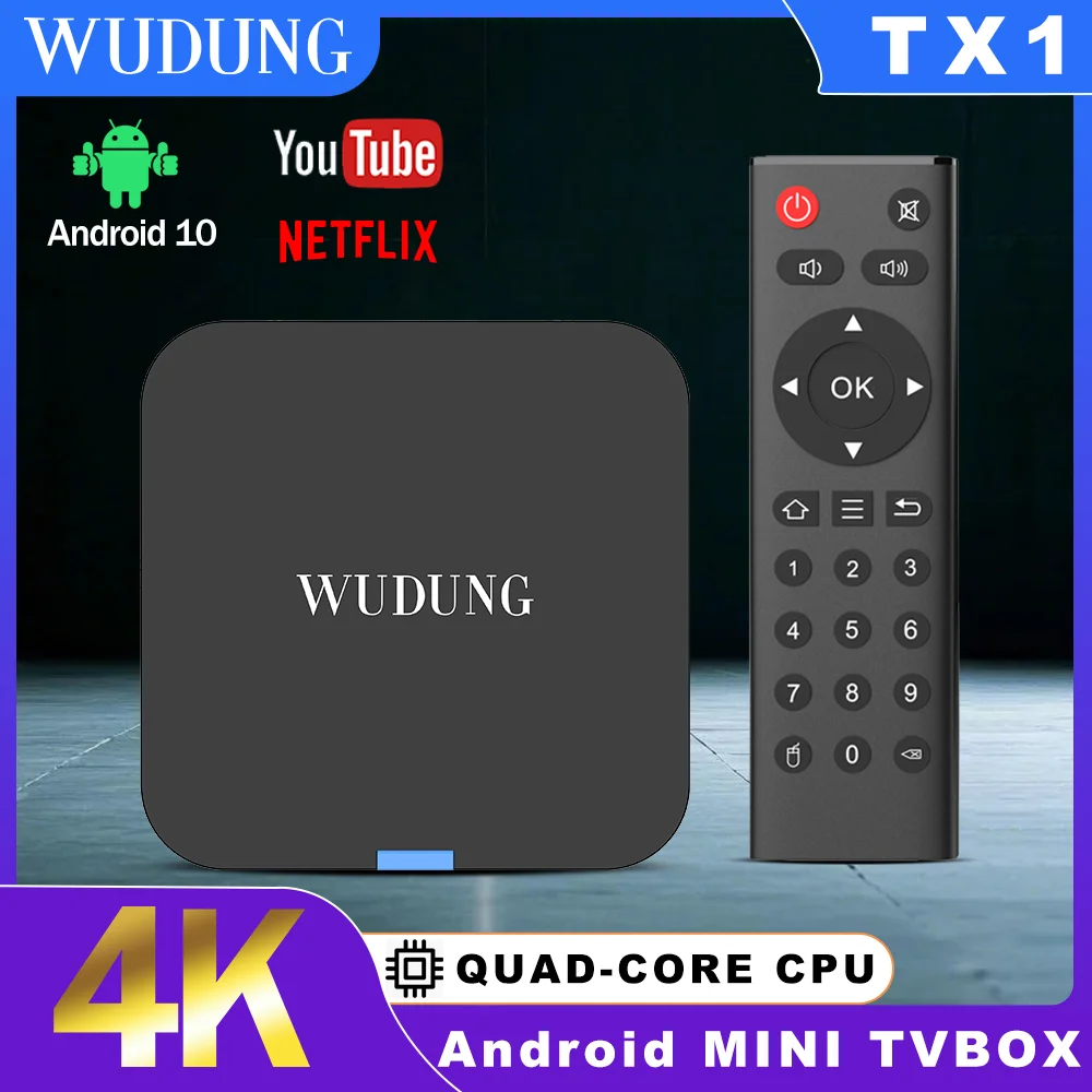 WUDUNG TX1 TV Box 4K Android10 Smart Media Player 2 4G Wifi 16GB RAM HDR Home Theater Mini Set 2025 High Quality