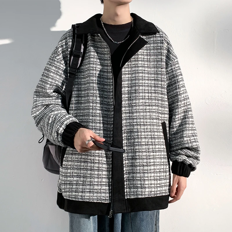 

American Retro Suede Jaet Men's Spring Autumn New Design Double-Sided Wear Loose Casual Top Zipper Decoration Anti-Wrinkle