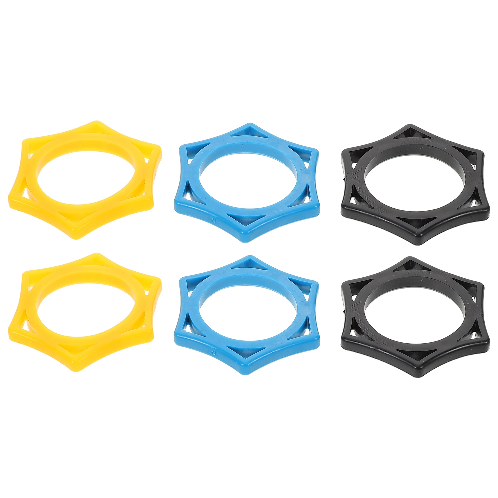 

6pcs Microphone Anti-rolling Rings Black Yellow Skid Clips Rubber Pad Stabilizer Shock Mount Cover Accessories DJ
