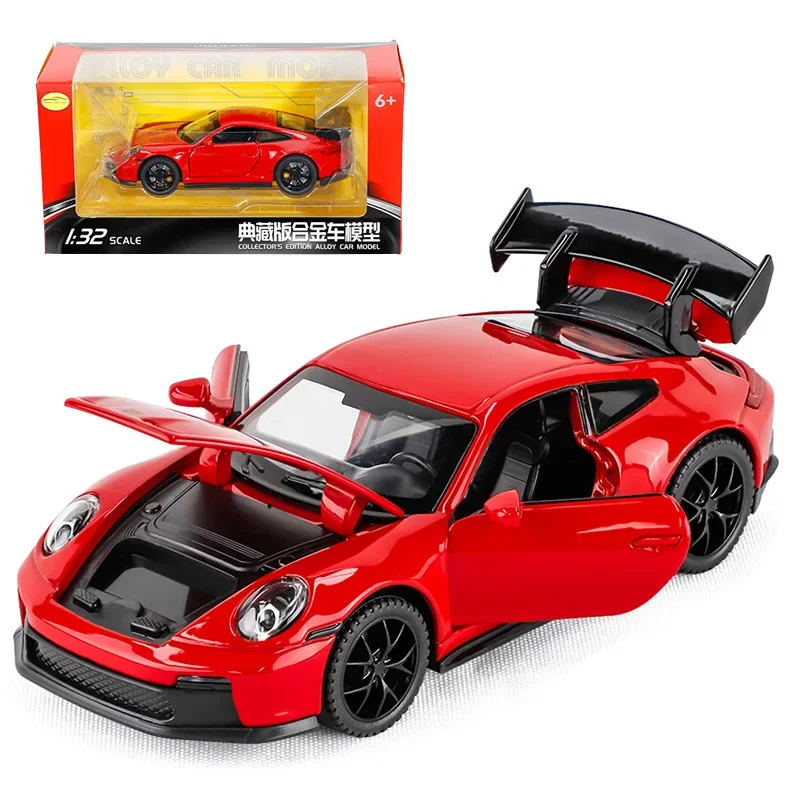 1:32 odlewane modele ze stopu metalu Model samochodu w stylu Porsche 911 GT3 o wysokiej symulacji zabawki na prezenty dla dzieci z kolekcją F582