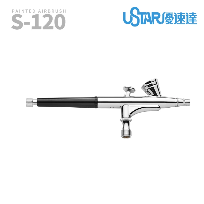 Ustar S-120 0.2มม.หัวฉีด Double Action Airbrush Paint ควบคุมระดับเสียงสำหรับ Scale หัตถกรรมทันสมัยเครื่องมือสี Hobby อุปกรณ์เสริม