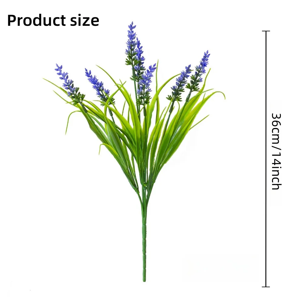 5/8/12pcsArtificial Plants-UV-Resistant Faux Monkey Grass Plastic Flower Shrubs - Home and outdoor courtyard wedding party decor