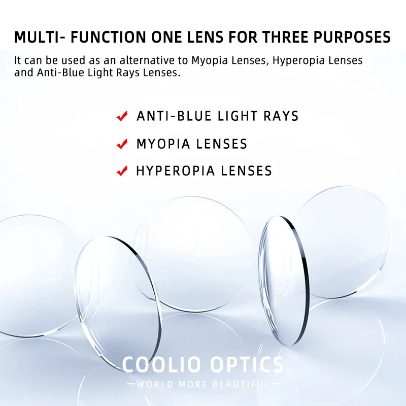 CLLOIO Progressive Multifocal Lenses 1.56 1.61 1.67 1.74 Anti Blue Light HD Bifocal Optical Prescription Myopia Hyperopia Lens