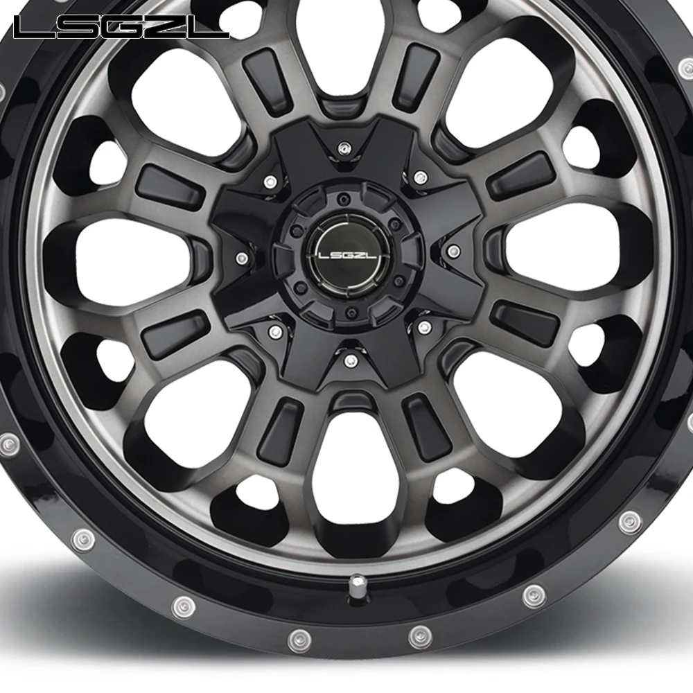 custom 15 16 17 18 20 21 22 24 inch beadlock off road wheel 5x120 5x130 6x139.7 for SUV wheel rims