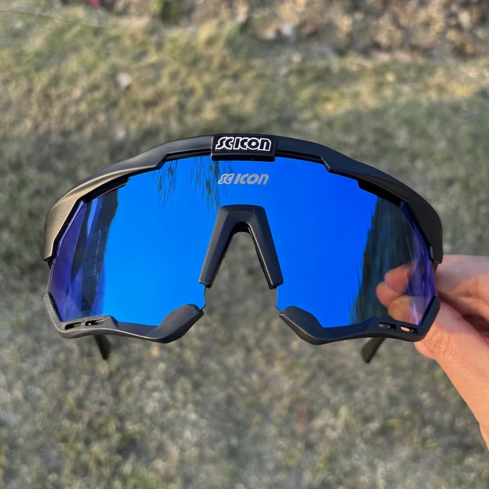 SCICON Photochrome Fahrradbrille Outdoor-Sportsonnenbrille Herren MTB-Fahrradbrille Damen Straßen-Mountainbike-Brille – Detail 9