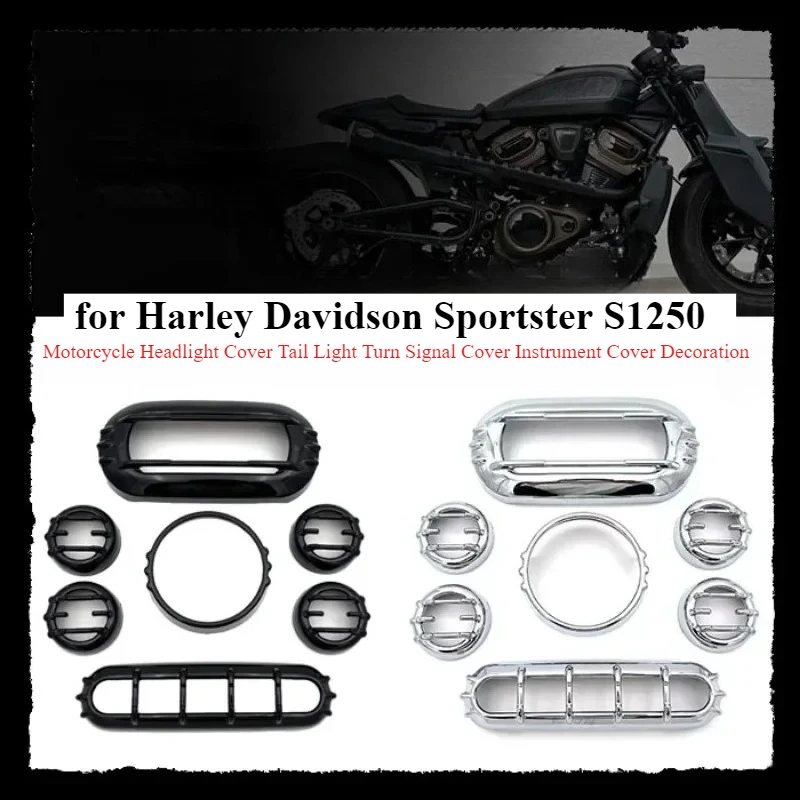 

Motorcycle Headlight Cover Tail Light Turn Signal Cover Instrument Cover Decoration for Harley Davidson Sportster S 1250