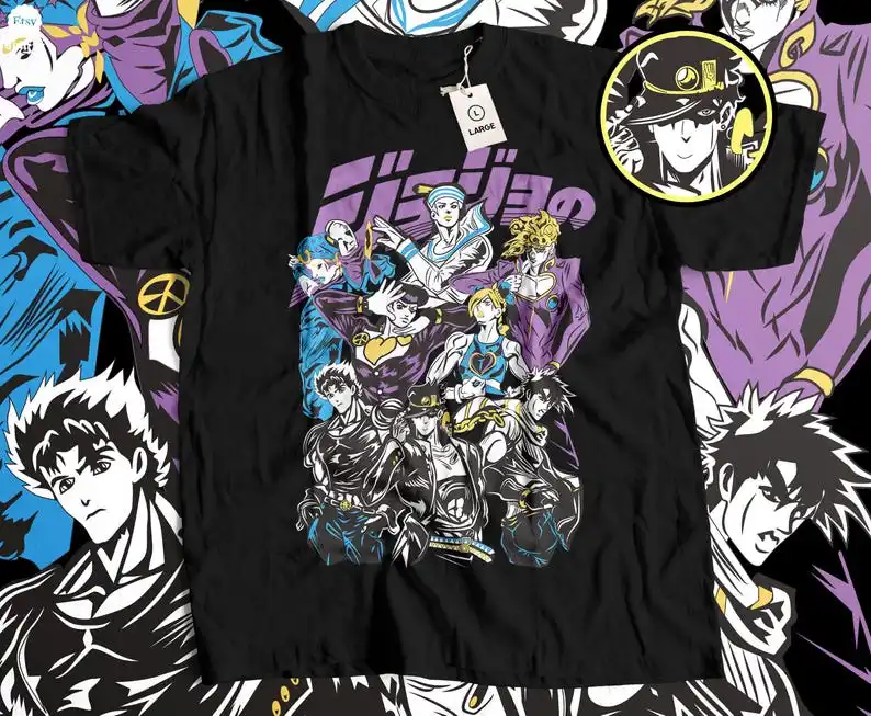 Anime retro T-shirt, 100% cotton, all sizes for men and women Comic lovers