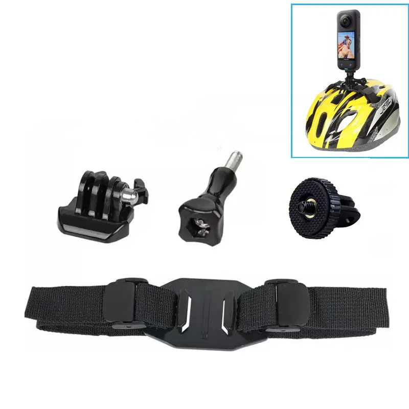 Fahrradhelm-Kopfbandhalterung für GoPro 13 12 11 10 Halterung für Insta 360 X5 X4 DJI Action 5 4/Osmo 360 Zubehör