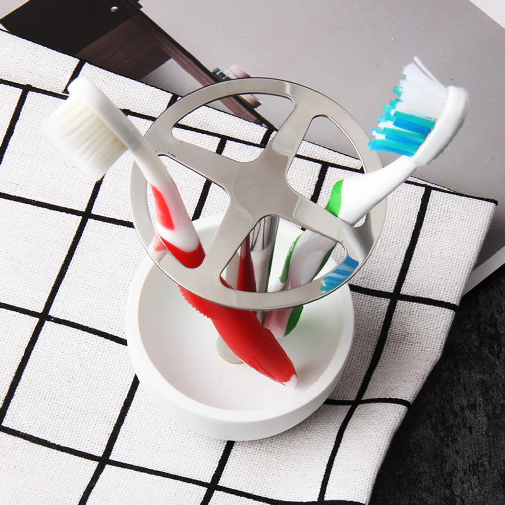 

Stainless Steel Toothbrush Holder Metal St Bathroom ganizer 304 Grade Storage Small Size White Color Resin Bottom Durability