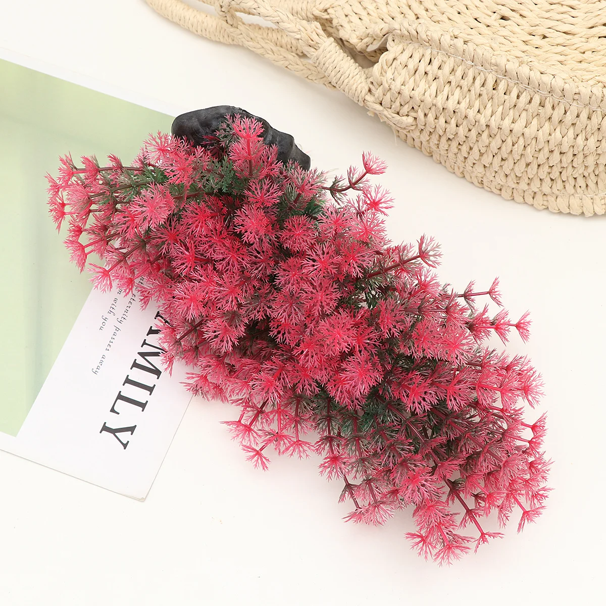 

Pink Underwater Fake Grass Aquarium Ornament Fish Tank Plants Sculpture For Fresh Salt Water Pet Supplies