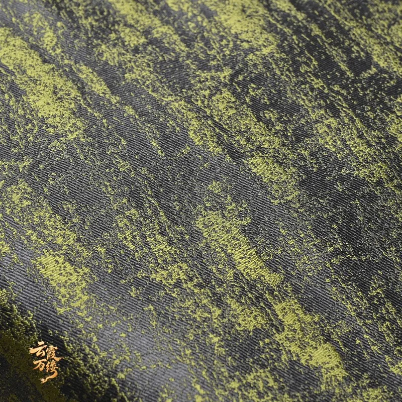 Gilded gradient jacquard fabric with a colorful designed for Hanfu evening gowns and cheongsams
