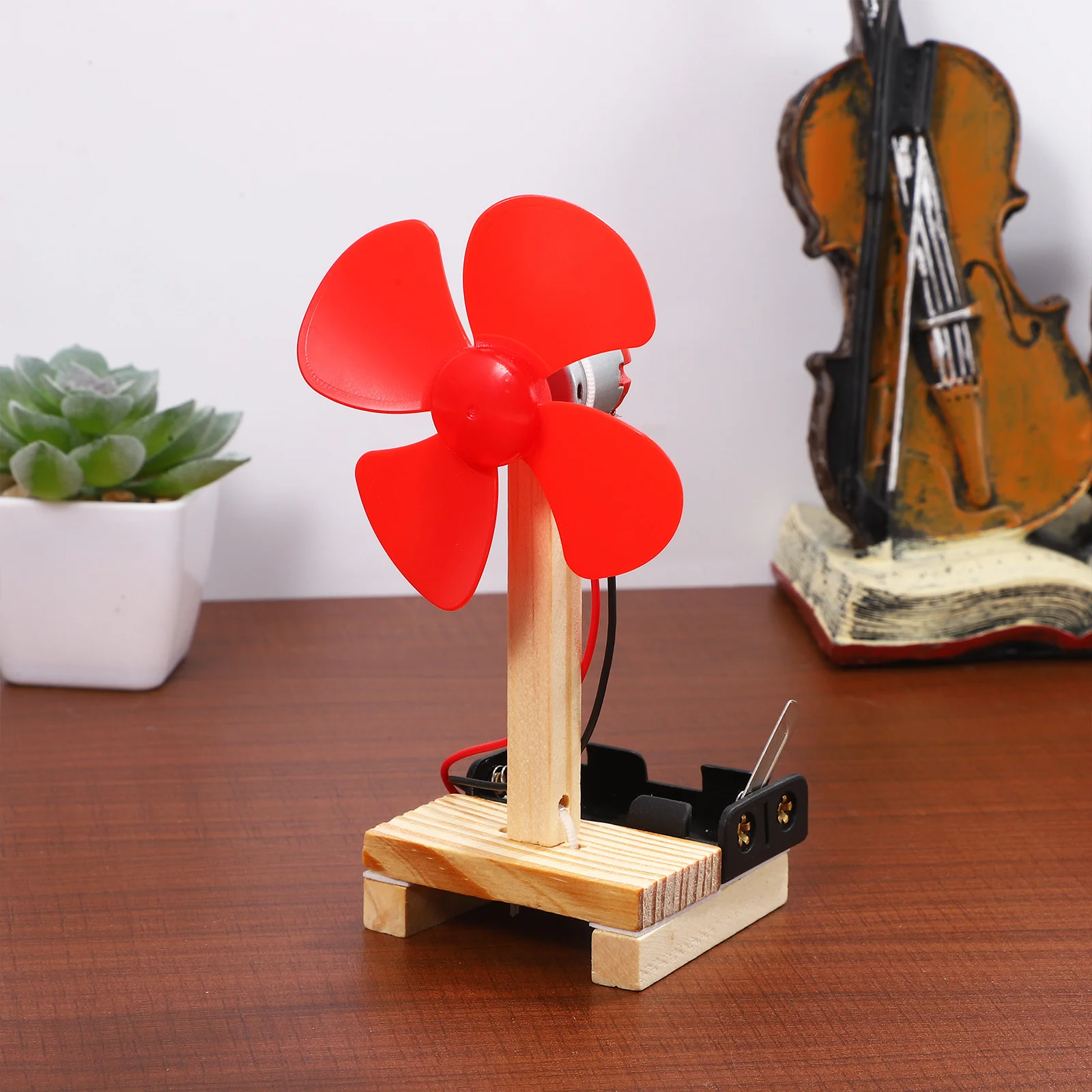 6 مجموعات اليدوية مروحة الحرفية عدة الخشب طاحونة مولد DIY مشروع للأطفال مروحة كهربائية الجمعية العلوم كيت متعة التعلم