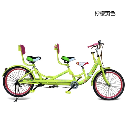 New Two Person Bicycle Rider, Parent Child Bicycle Rider, Family of Three, Bicycle Rider, Double Seat Spectator, Four Person