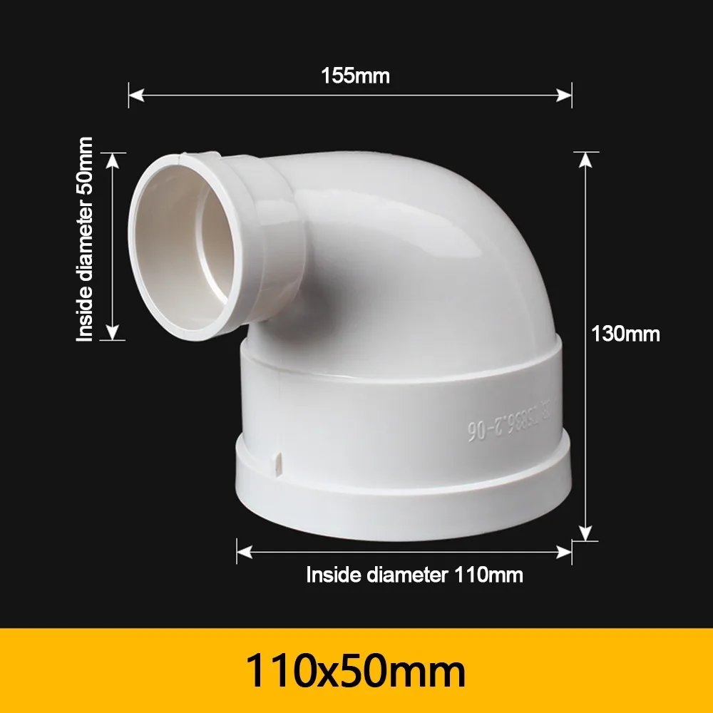 

Новый редукционный колено для труб из ПВХ, 2-ходовой белый, 90-градусный коленчатый фитинг, труба, сделай сам, полка, здание