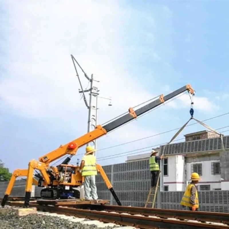 3 Ton Mini Spider Crane with Hydraulic Boom for Warehouse Heavy Pallet Racking System Installation Customized