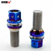 HRMin Gr5 チタンボルトネジ M14x1.5x28-45mm 6 穴フリーコーンワッシャー 10/20ps マサラティアウディ VW ベンツランボルギーニホイール用 4