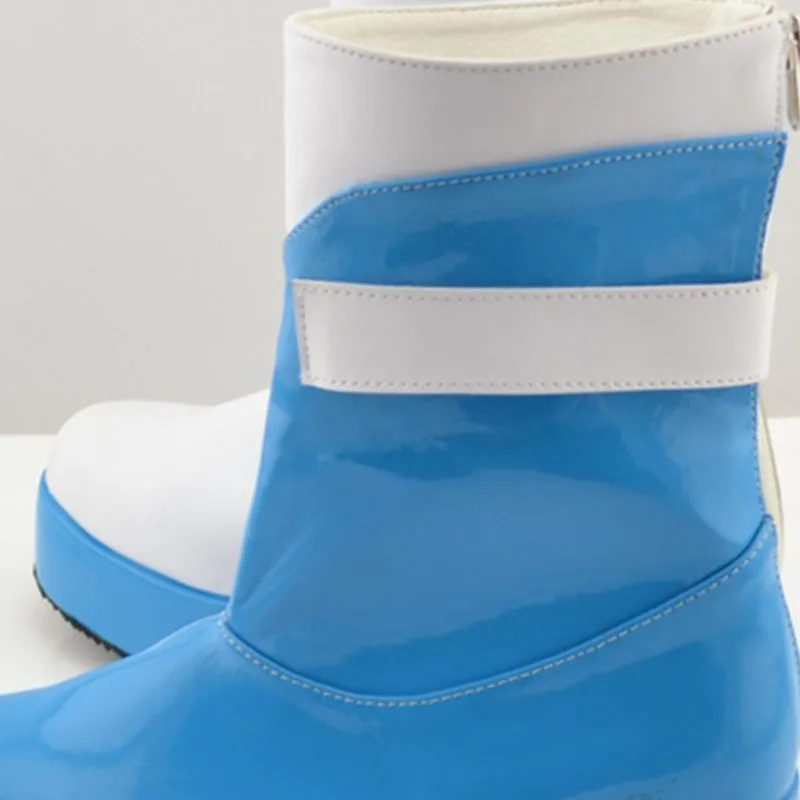 Luo Tianyi – chaussures de Cosplay bleues, bottes en Faux cuir pour jeu de rôle, pour femmes et filles