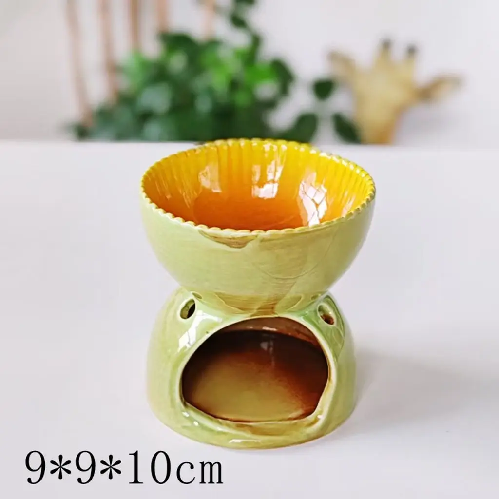 Ceramic Aroma Wax Burner Candle Holder, Dual Purpose Hamster Nest Hideout Bedroom Garden Table Decor Craft Ornament