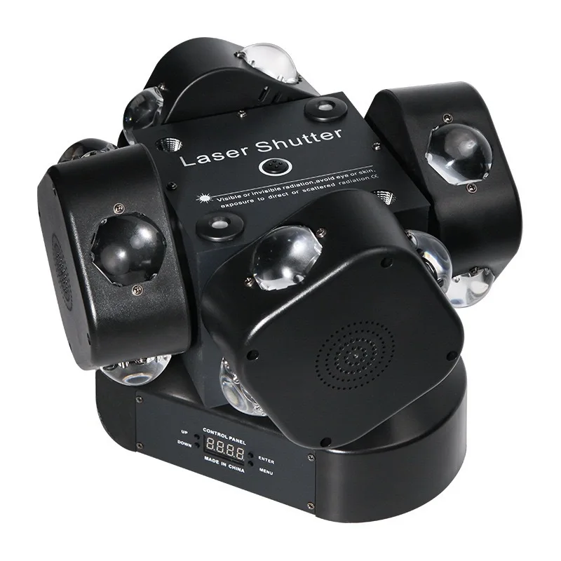 

Four Hot Wheels Laser Shaking Head KTV Indoor Colorful Lights LED Rotating Flash Bar Beam of light