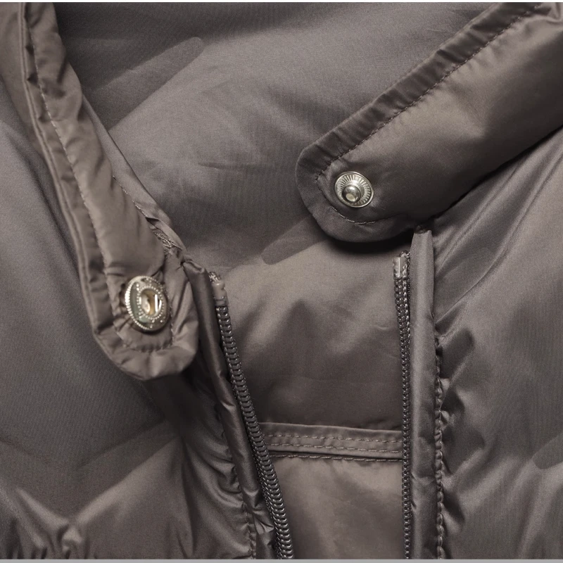 شتاء 2025 المرأة الكورية Sle فضفاضة تناسب Thiened الدافئة الوقوف طوق أسفل Jaet ort Pred الغراء تنوعا Faionable #3