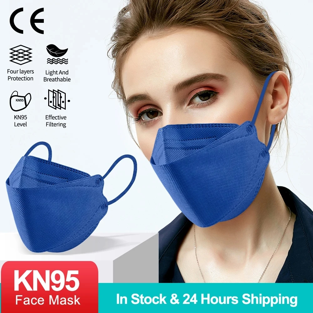 KN95 FFP2 CE 15 Color Wholesale Fish Mask  Hygienic Mascarillas Protective Respirator Anti-Fog Adult FPP2 Reusable Masques