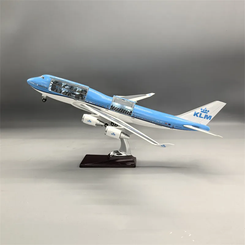 

1:160 Scale Model Air Dutch Airlines 747 KLM Airways Resin Openable Cabin Door Airplane With Landing Gear Collection Display