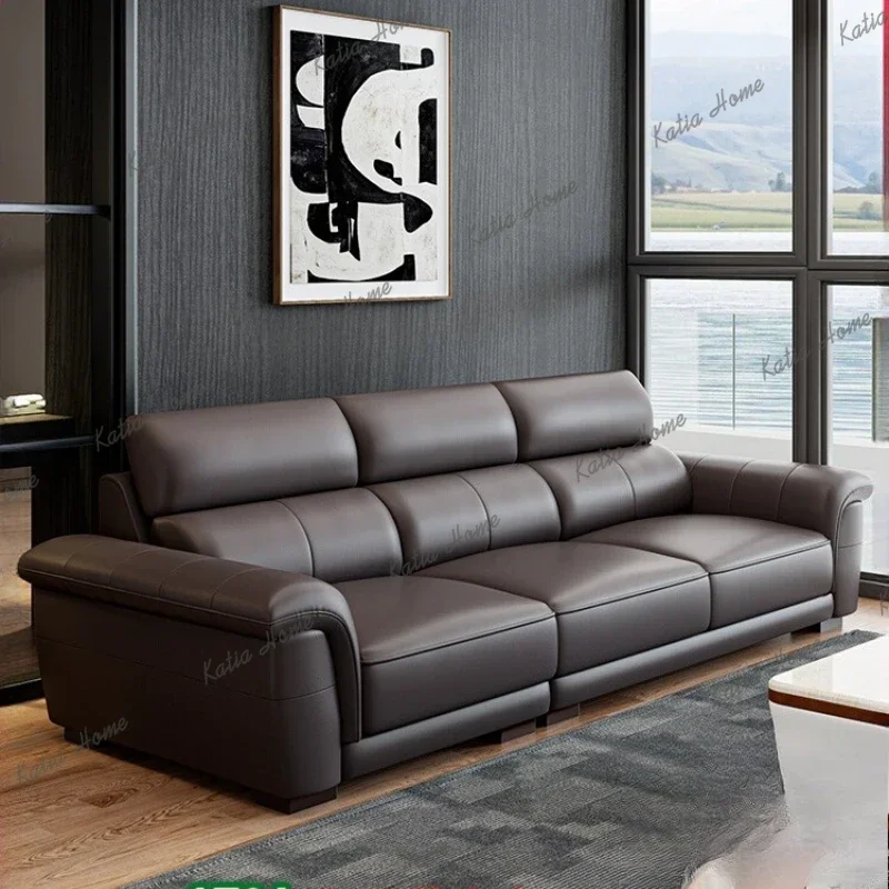 Factory Direct Minimalist Designer Living Room Sofas Leather Real Soft Cheap Lounge Sofa Lazy Luxury Modern Woonkamerbanken Furn
