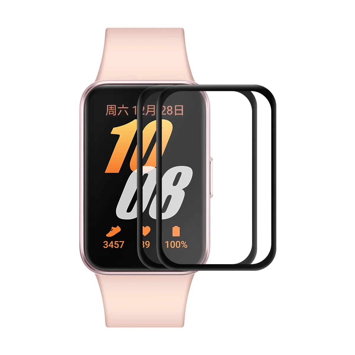 

Для Redmi Band 3 2 шт. Защитная пленка для экрана 3D изогнутый ПК + ультра прозрачная пленка из ПММА - прозрачная