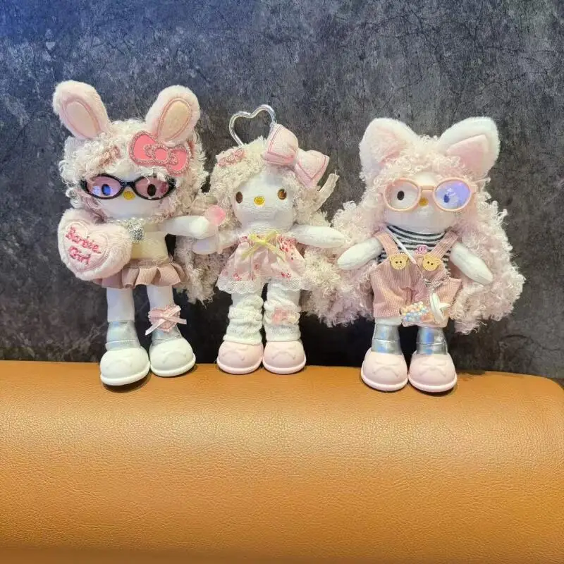 

Hellokitty Long Leg Kt Bag Pendant Cute Exquisite Outfit Matching Plush Doll Keychain Backpack Hanging Ornament Gift for Girls