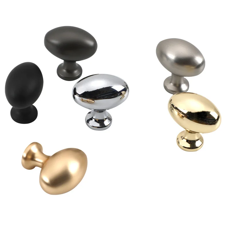 Nordic Pigeon Egg Shape Furniture Handles Oval Zinc Alloy Cabinet Knob  Drawer Pulls Doors Knob Cute Home Decoration Handles