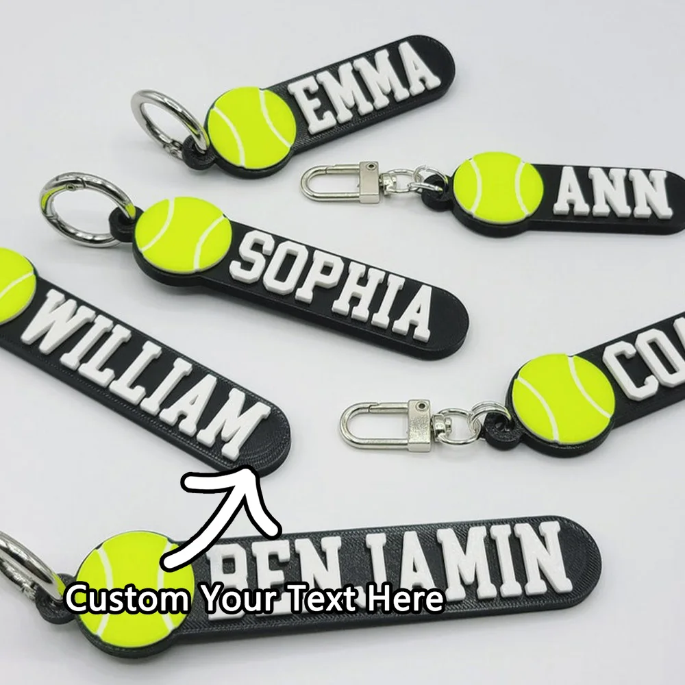 Personalized Tennis Keychain Luggage Tag